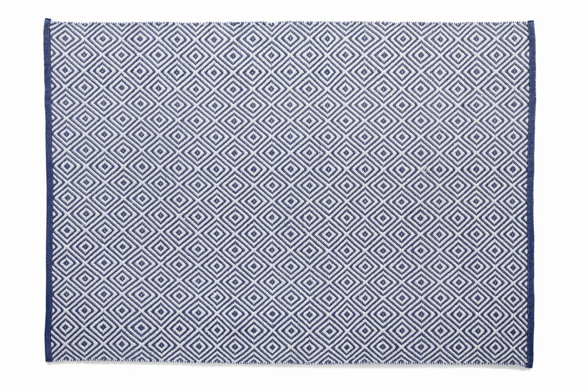 Hug Rug Woven Diamond Rug Navy