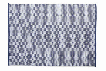 Hug Rug Woven Diamond Rug Navy