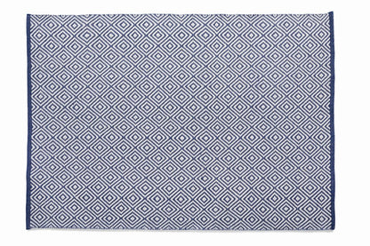Hug Rug Woven Diamond Rug Navy