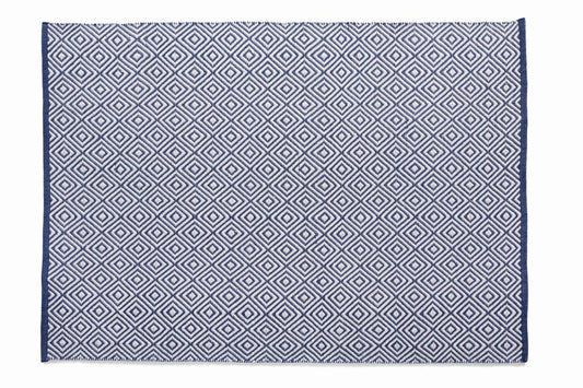 Hug Rug Woven Diamond Rug Navy
