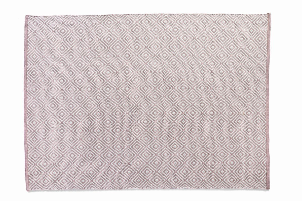 Hug Rug Woven Diamond Rug Rose