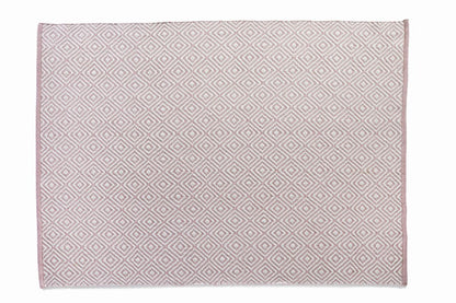Hug Rug Woven Diamond Rug Rose
