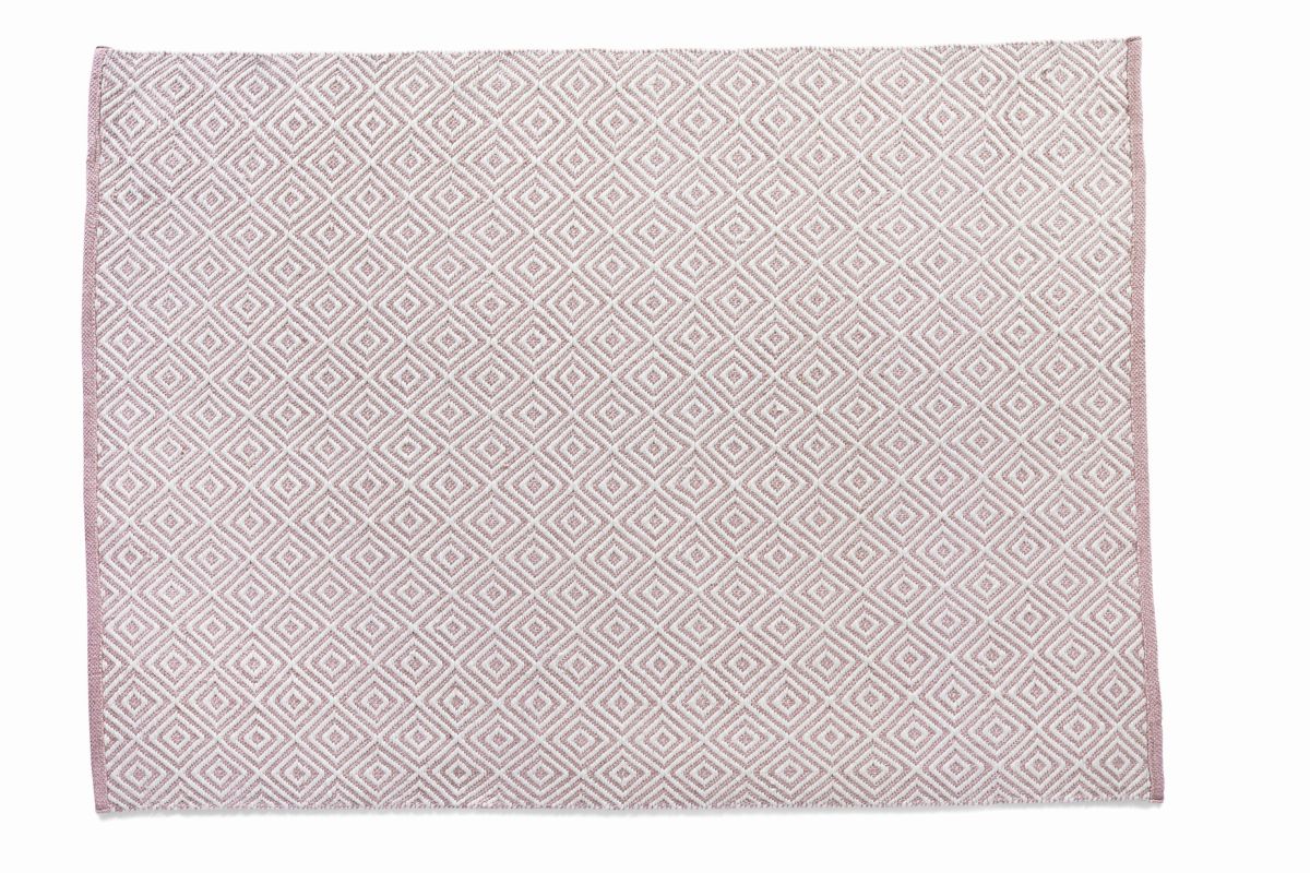 Hug Rug Woven Diamond Rug Rose