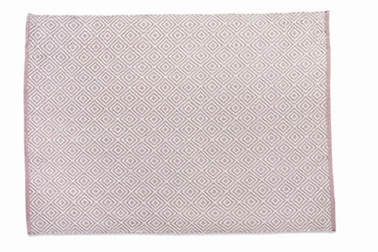 Hug Rug Woven Diamond Rug Rose