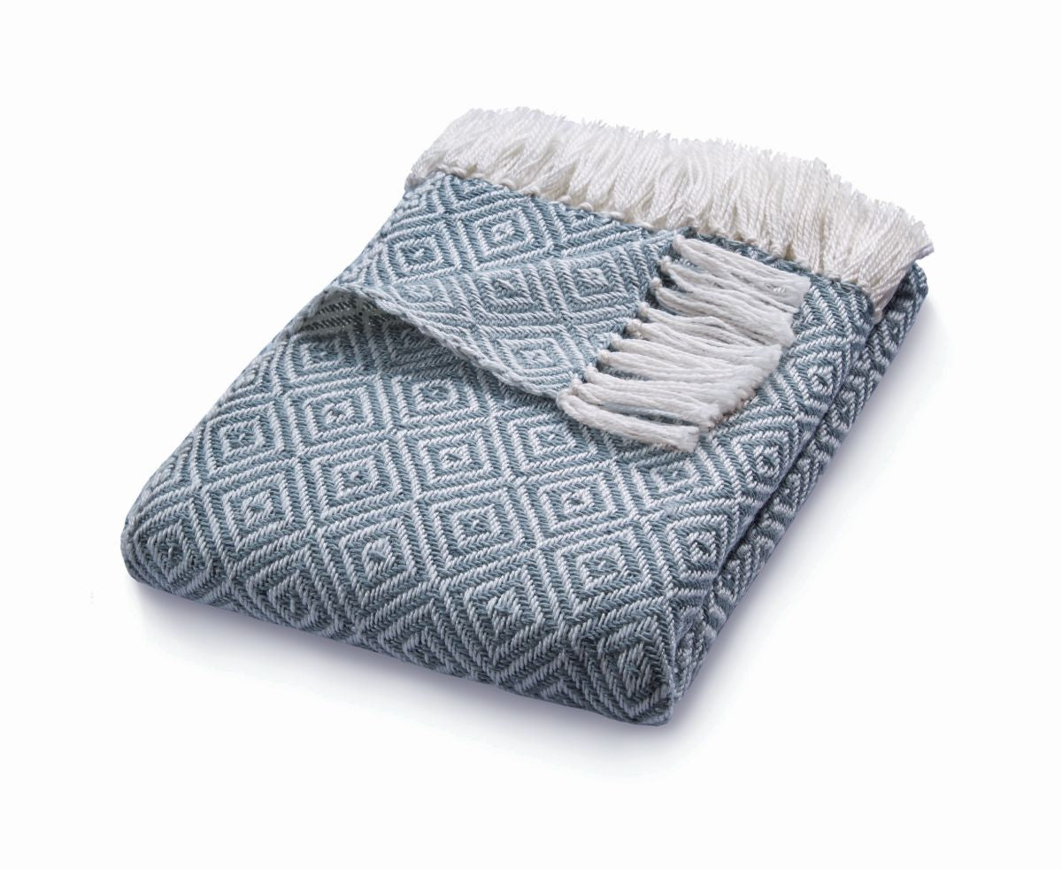 Hug Rug Woven Diamond Rug Denim Blue