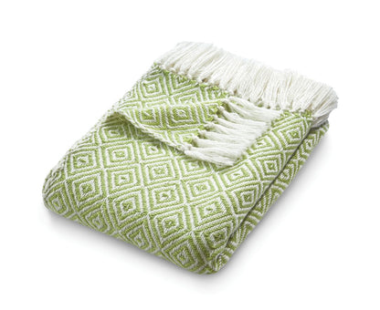 Hug Rug Woven Diamond Rug Dark Green
