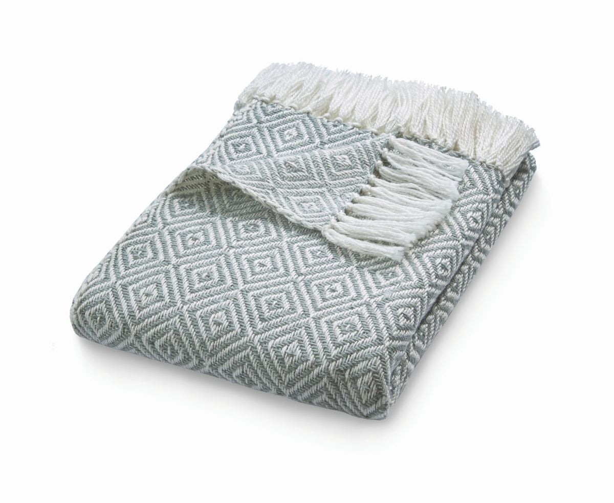 Hug Rug Woven Diamond Throw Sky Grey