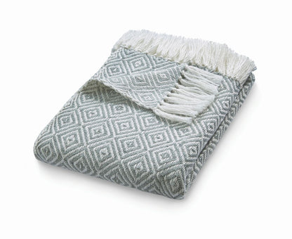Hug Rug Woven Diamond Throw Sky Grey