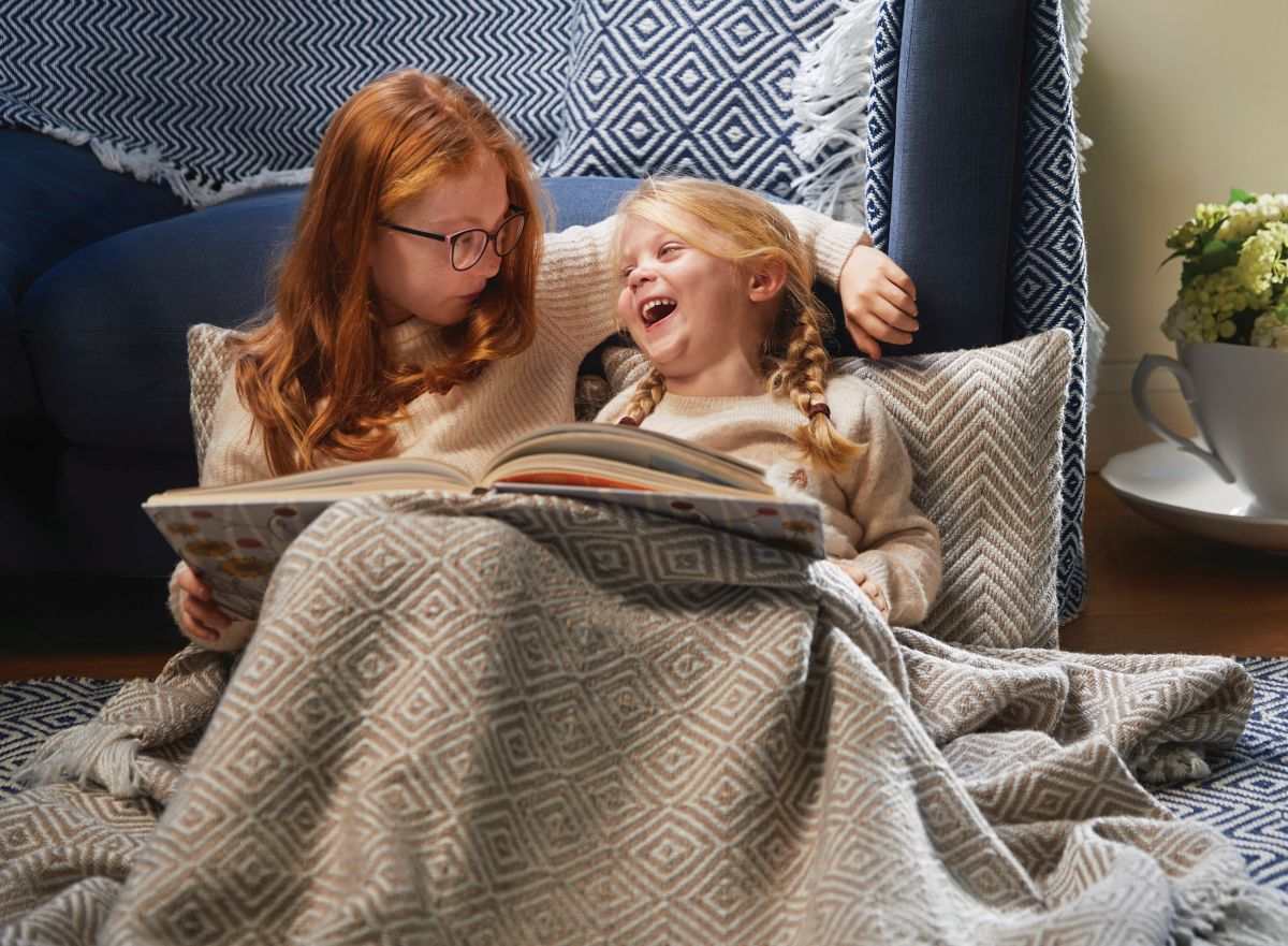 Hug Rug Woven Diamond Throw Natural