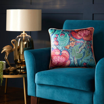 Down the Dilly Cushion in Blue