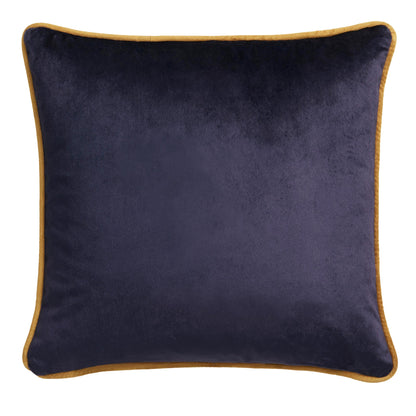 Down the Dilly Cushion in Ochre/Blue
