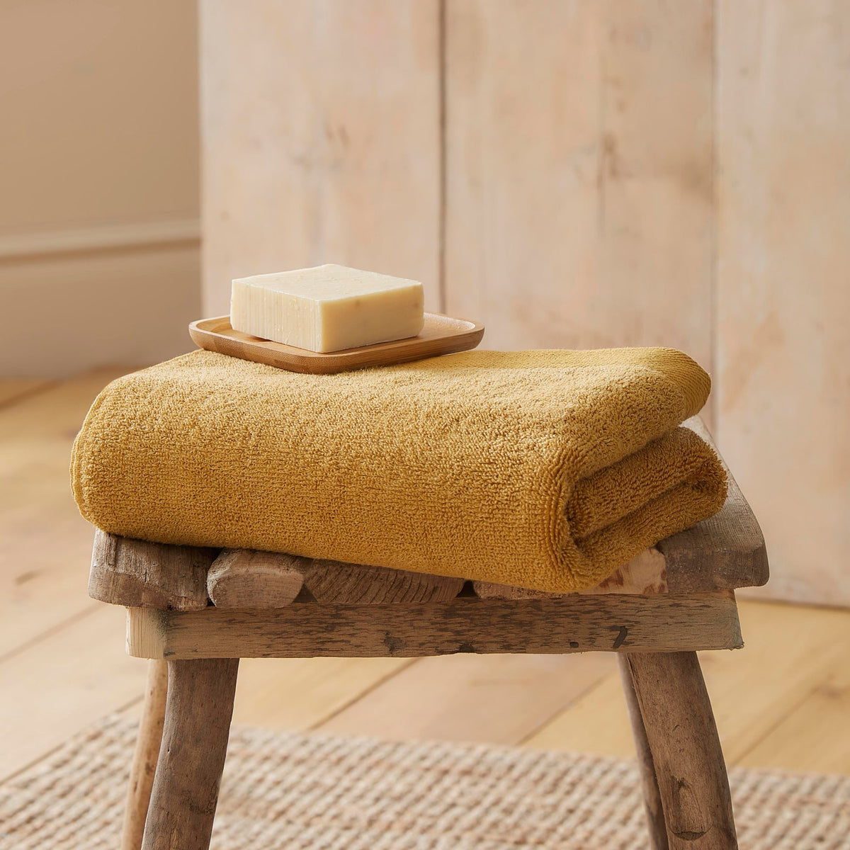 Abode Eco Towels in Ochre