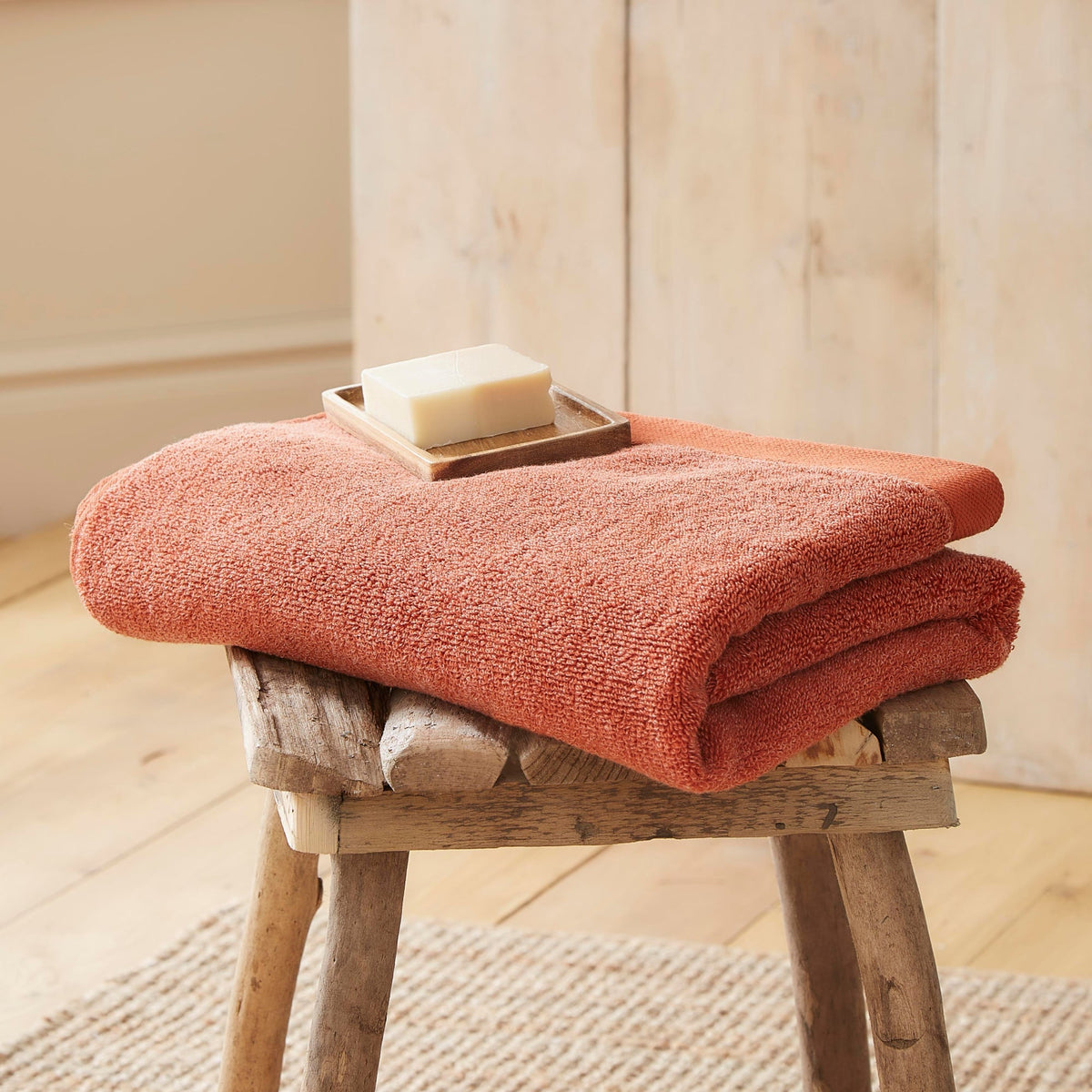 Abode Eco Towels in Terracotta