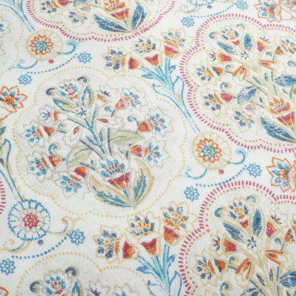 Edena Decorative Floral Duvet Cover Set in Natural