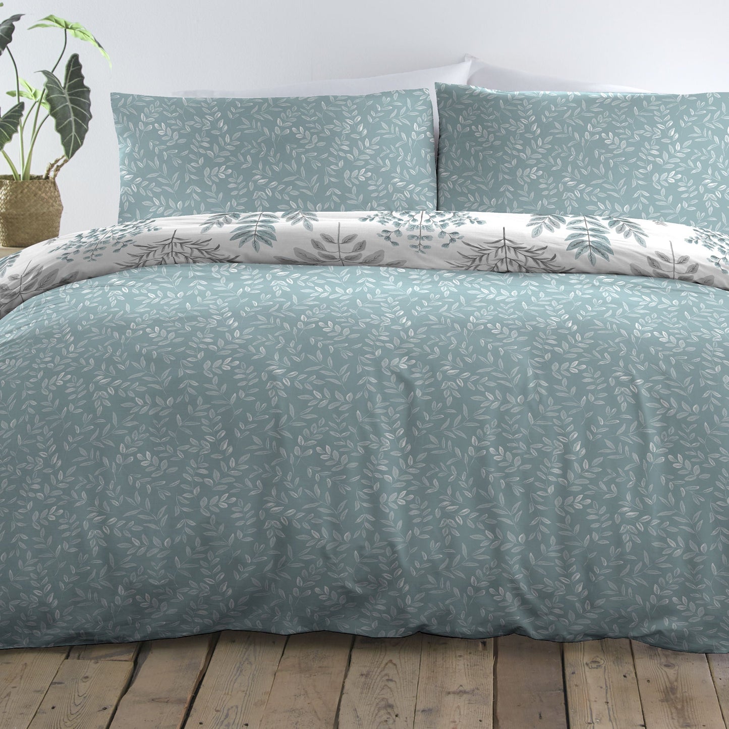 Emily Duvet Cover Set in Duck Egg