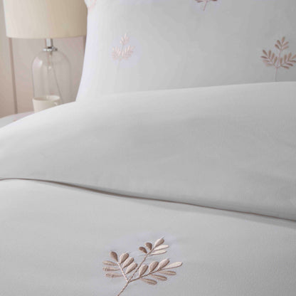 Emily Embroidery Duvet Cover Set in Natural