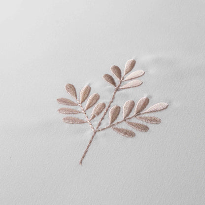 Emily Embroidery Duvet Cover Set in Natural