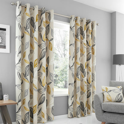Ensley Eyelet Curtains in Ochre