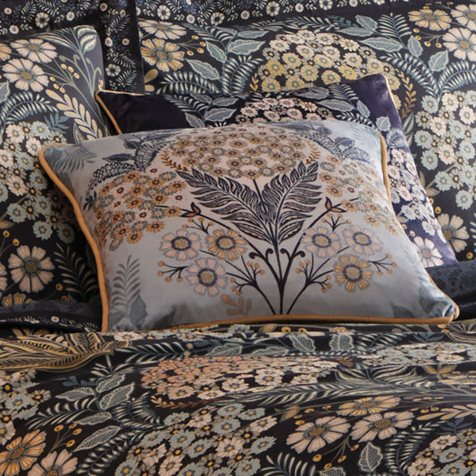 Evelina Cushion in Navy 43 x 43cm - Filled Cushion
