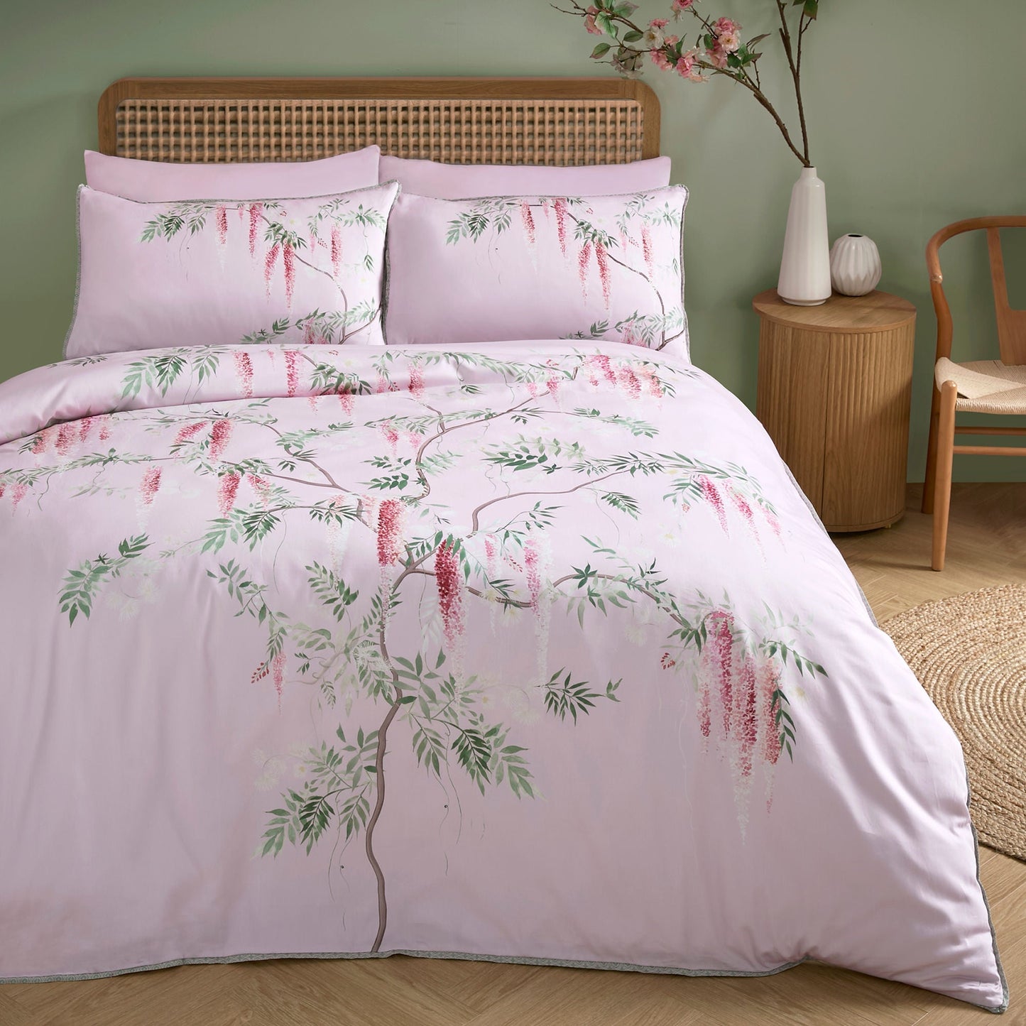 Enya Duvet Cover Set in Pink