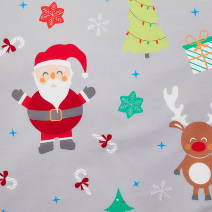 Elf & Santa Duvet Cover Set in Grey