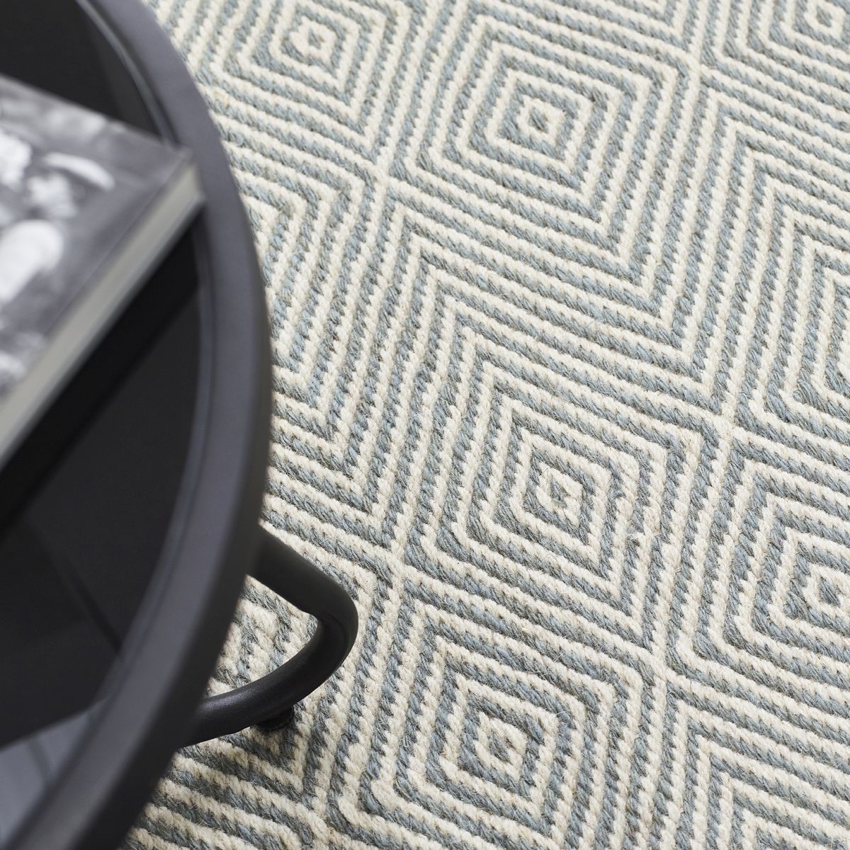 Hug Rug Woven Diamond Rug Sky Grey