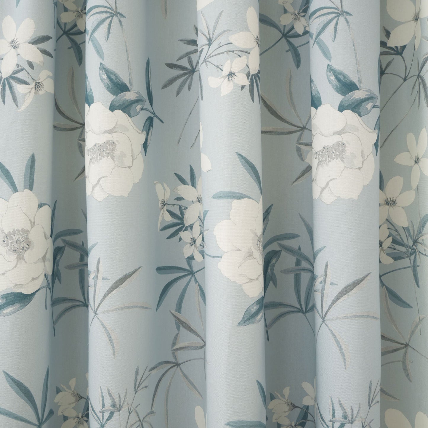 Eve Pencil Pleat Curtains in Duck Egg