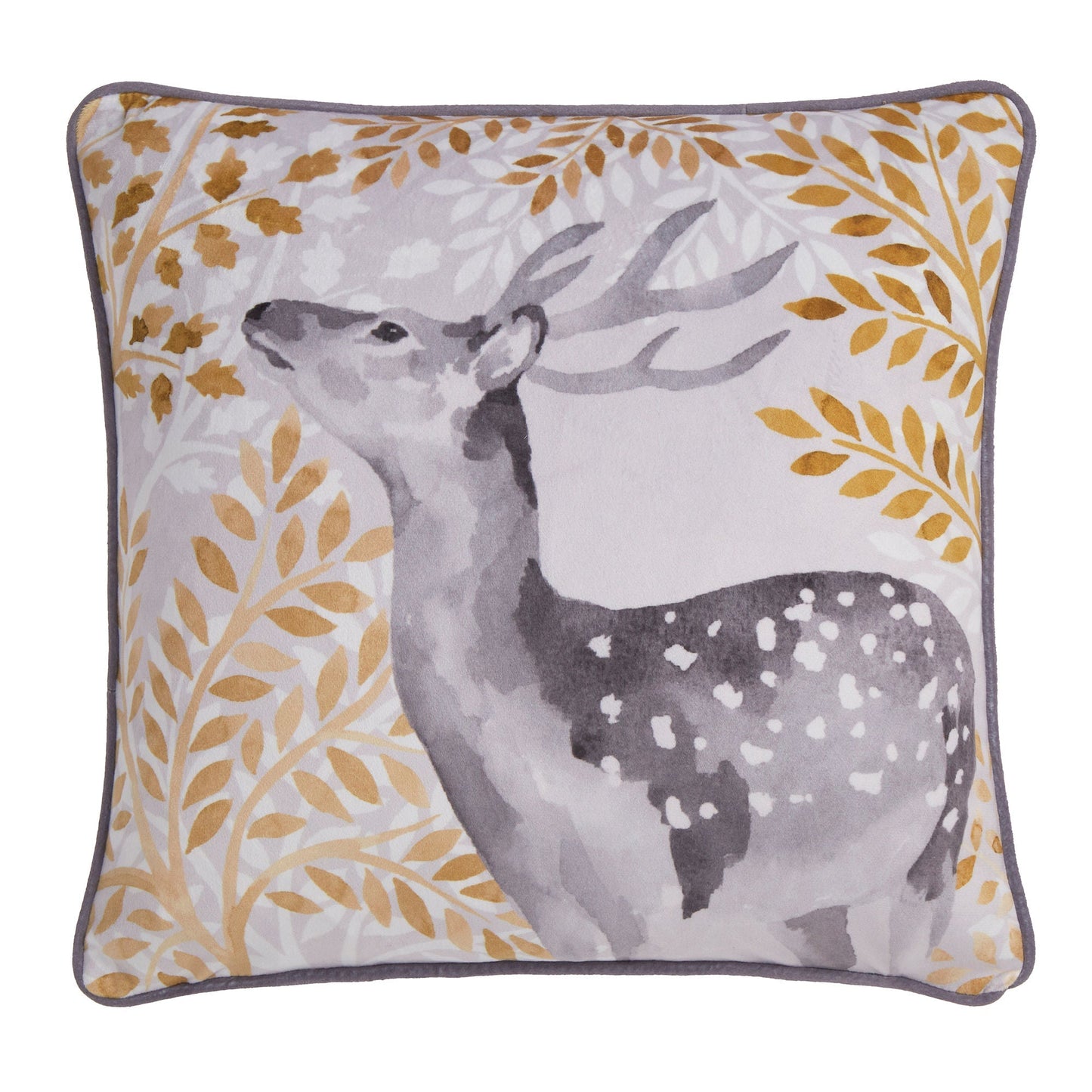 Forest Animals Cushion in Grey