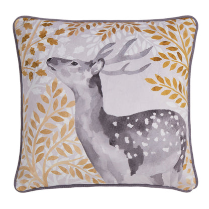 Forest Animals Cushion in Grey
