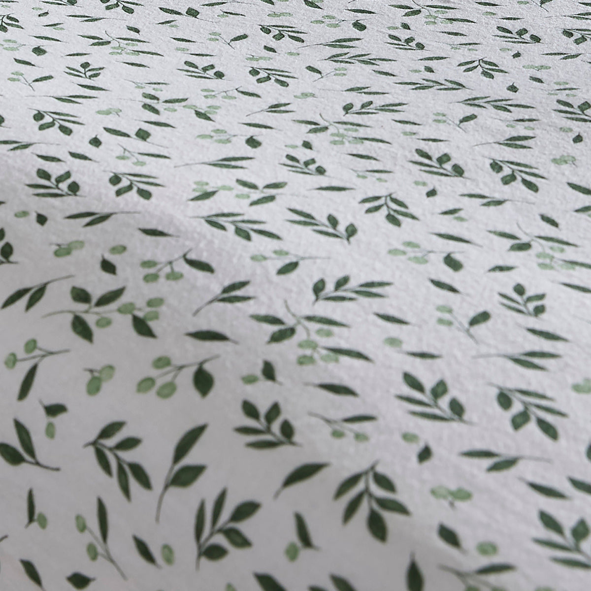 Falling Leaf 28cm Fitted Bed Sheet in White
