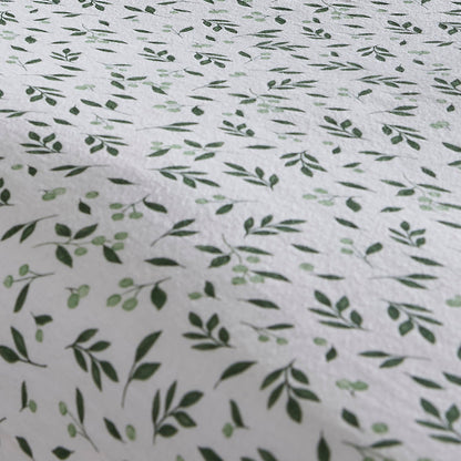 Falling Leaf 28cm Fitted Bed Sheet in White