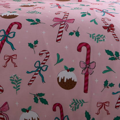 Festive Fancy Duvet Cover Set in Pink