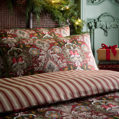 Festive Robin Duvet Cover Set in Red