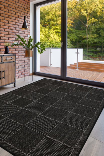 Check Flatweave Black