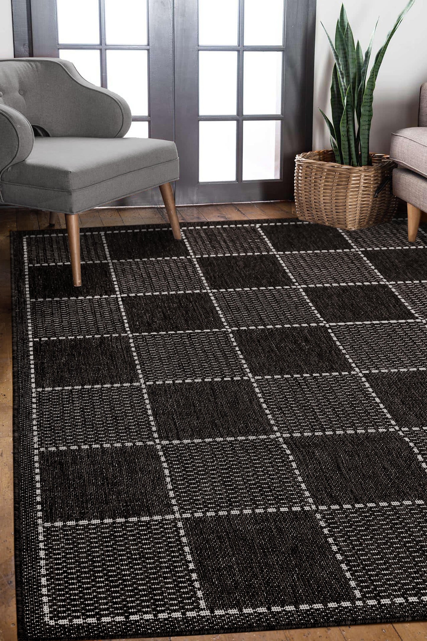 Check Flatweave Black