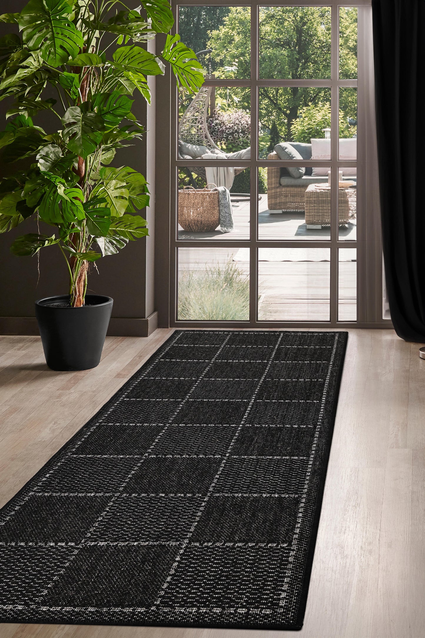 Check Flatweave Black
