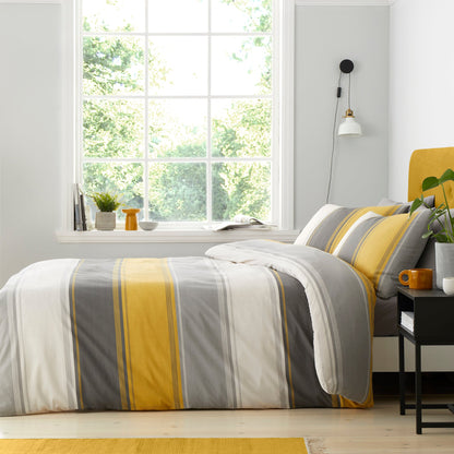 Betley Duvet Cover Set in Ochre