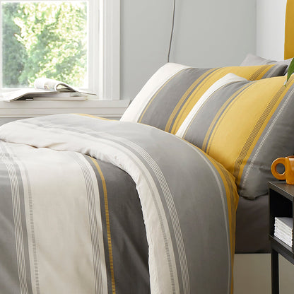 Betley Duvet Cover Set in Ochre