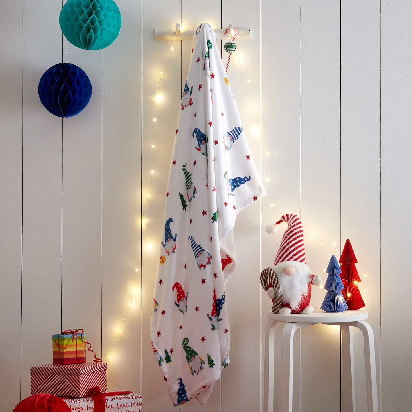 Festive Gonks Throw in Red