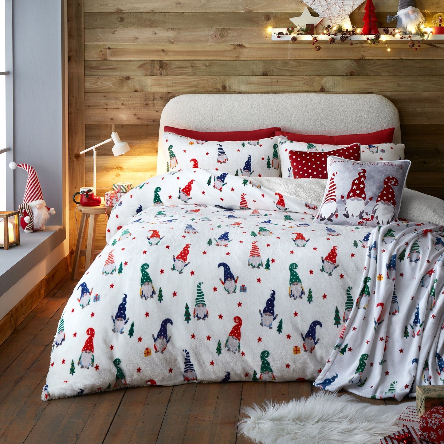 Festive Gonks Throw in Red