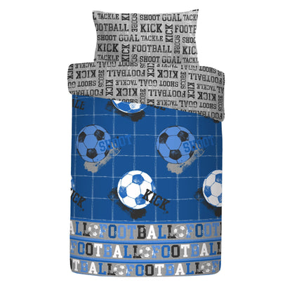 Football Duvet Cover Set in Blue