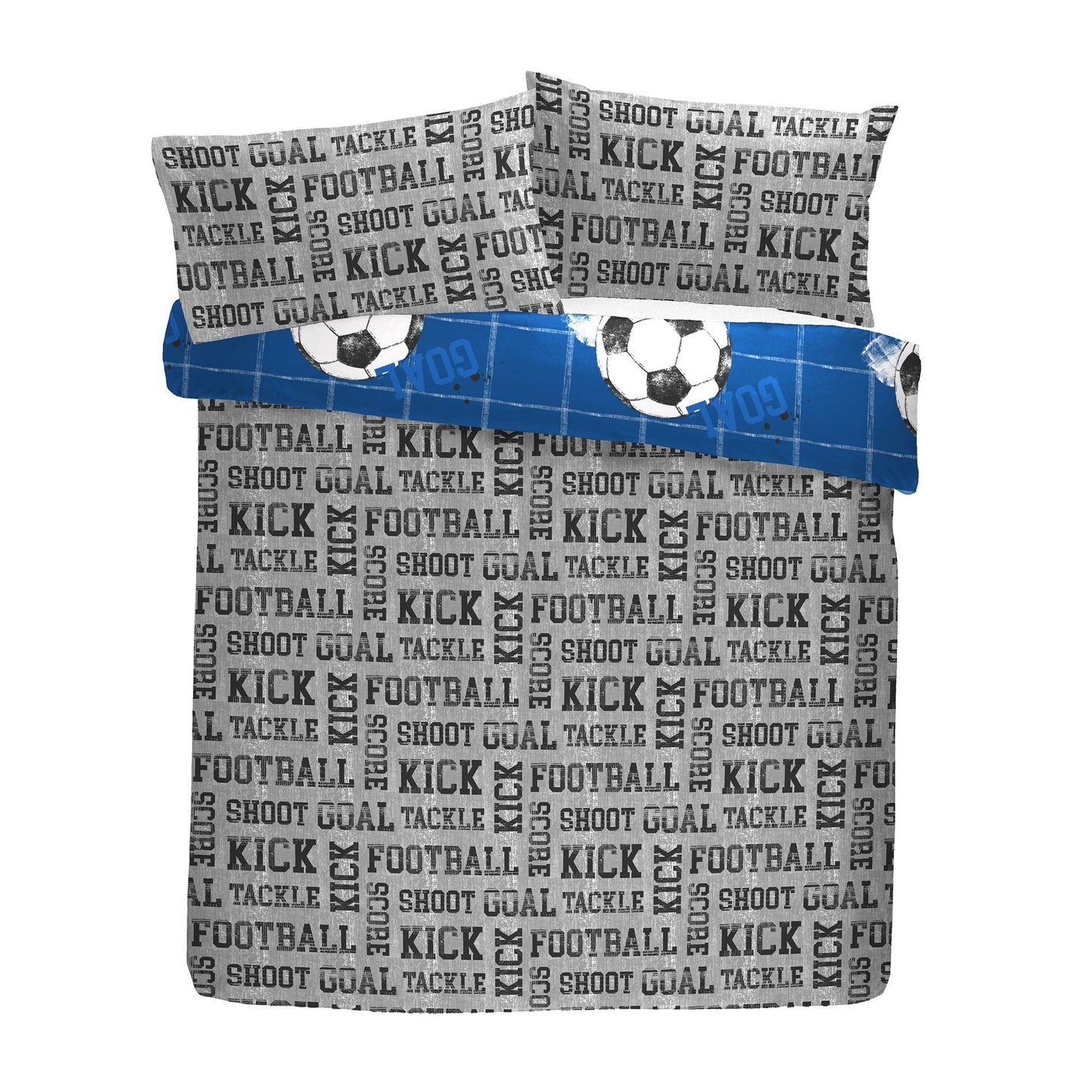 Football Duvet Cover Set in Blue