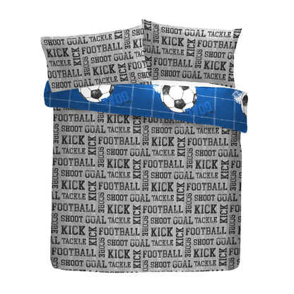 Football Duvet Cover Set in Blue