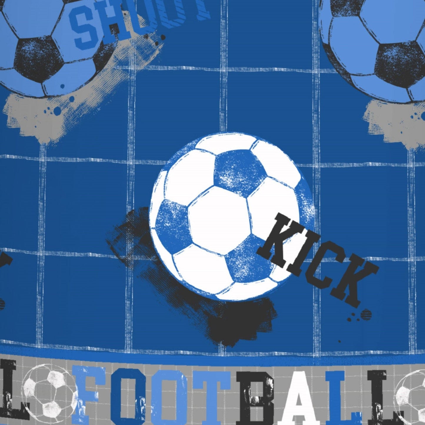 Football Duvet Cover Set in Blue