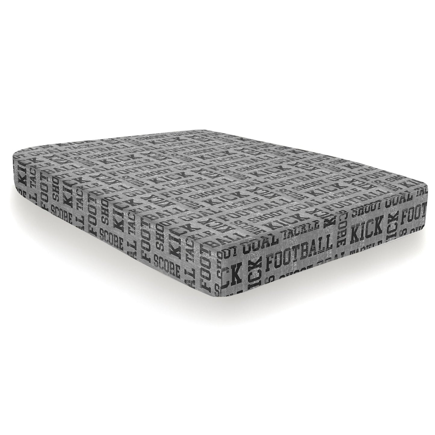 Football Deep Fitted Bed Sheet in Grey