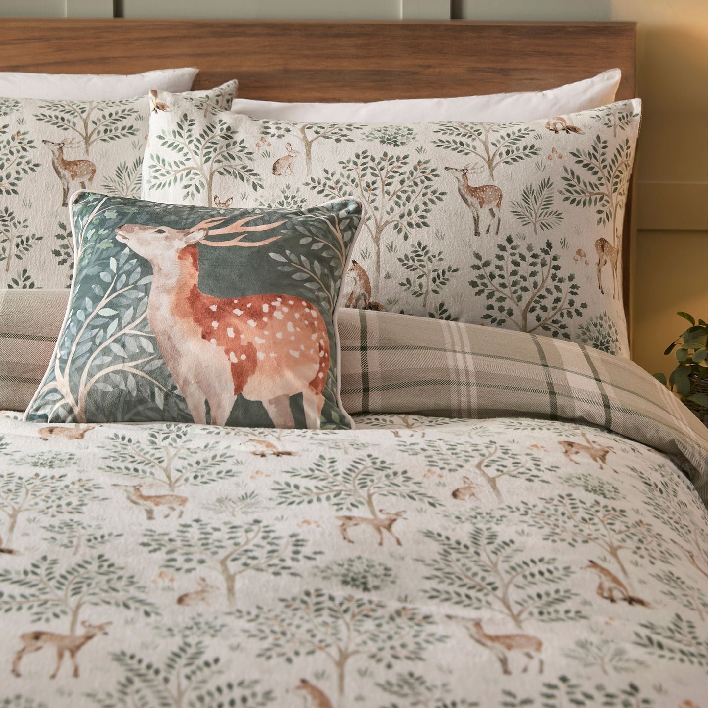 Forest Animals Duvet Cover Set in Natural