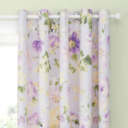 Flourette Eyelet Curtains in Lilac