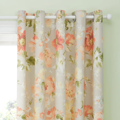 Flourette Eyelet Curtains in Natural