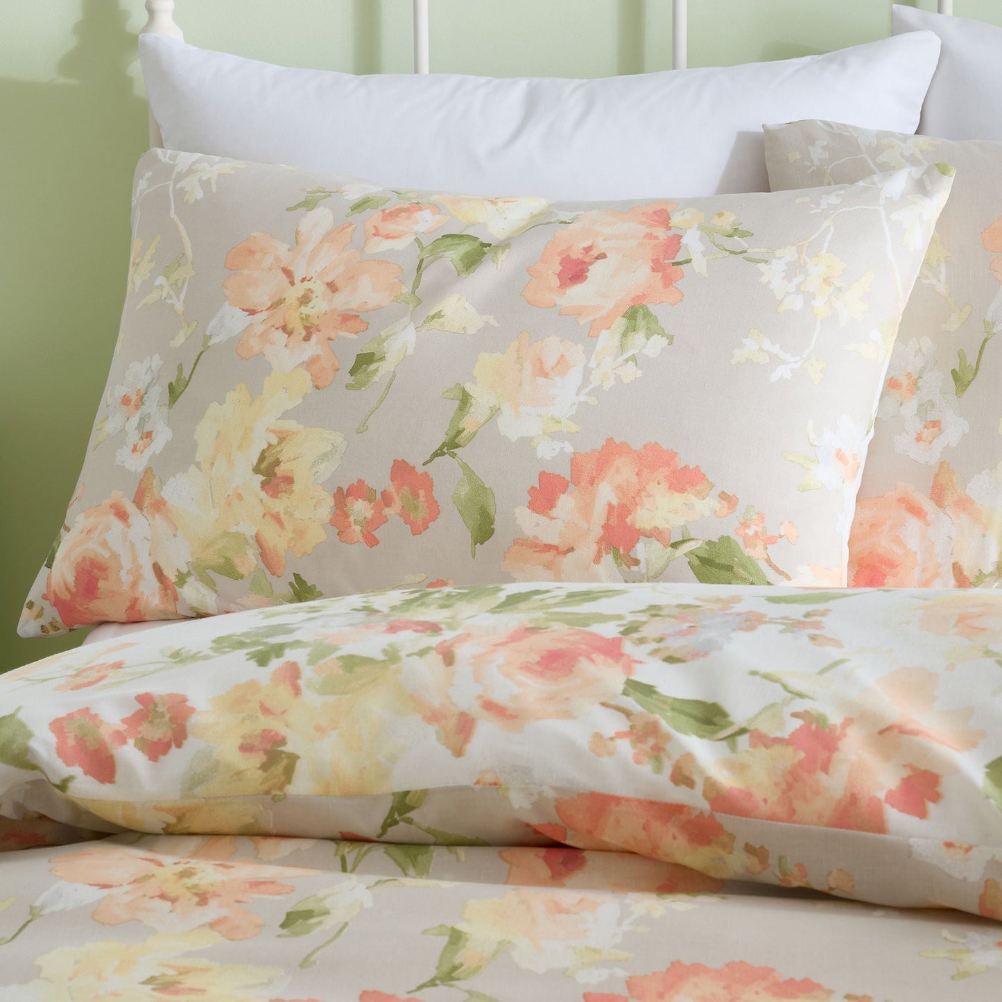 Flourette Duvet Cover Set in Natural