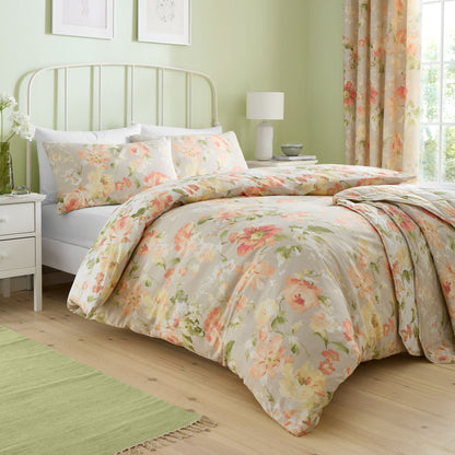 Flourette Duvet Cover Set in Natural